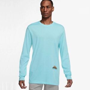 NWOT Nike Trail Dri FIT Mens Long Sleeve Running Training Gym Shirt Blue